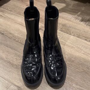 Christian Louboutin Montezu Lug Leather Boots